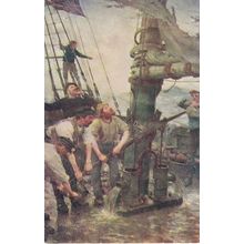 Ship Disaster Pumps Repair London Reward Card Old Postcard