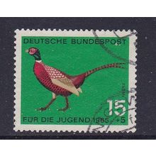 GERMANY 1965 CHILD WELFARE 15pf PHEASANT USED SG1385
