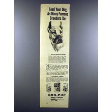 1946 Kellogg's Gro-Pup Dog Food Ad - Great Dane - Famous Breeders