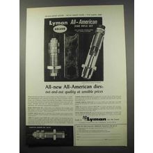 1965 Lyman All-American Dies Ad - Out-and-Out Quality