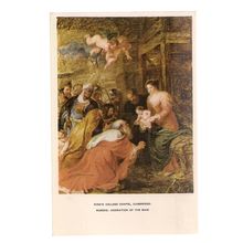 ADORATION OF THE MAGI by RUBENS. unused postcard King's College, Cambridge =