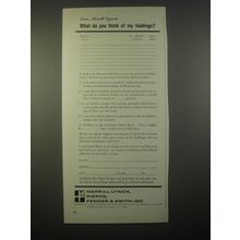 1966 Merrill Lynch Ad - Dear Merrill Lynch: What do you think of my holdings?