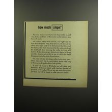 1952 Wallachs Hathaway Shirts Ad - How much slope?