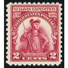 657a, Mint NH 2¢ RARE Lake Color Error - With PSE * Stuart Katz