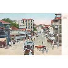 Moombadevi Road Bombay India Antique Postcard