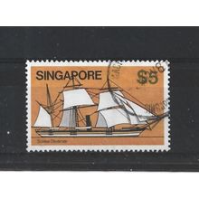 Singapore.SG375 $5 Chusan (screw steamer).Fine Used.Jun25a