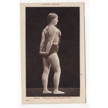 Velua Famous Lady Weightlifter Body Builder Postcard