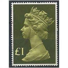 1977 SG1026 £1 Bright Yellow-Green & Blackish Olive Fine Used...