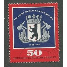BERLIN - 1976 50pf '125TH ANN OF BERLIN FIRE SERVICE ' FINE USED (EBID42-344)