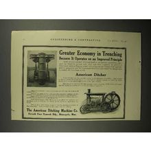 1911 American Ditching Machine Co. Ad - Ditcher - Greater Economy