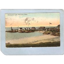 MA Gloucester Lighthouse Postcard Annisquam Light lighthouse_box1~496