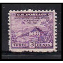 752 3c Washington's Hdqs Fine MNH Z1643