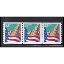 3280 33c U.S. Flag Over City Very Fine MNH PNC 1111/3 PA4043
