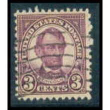 Used 635 3c Abraham Lincoln Barely Clears M09968