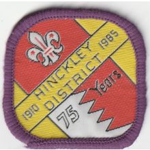 Scout Badge UK - Hinkley District 75 Years 1910-1985 (A1)