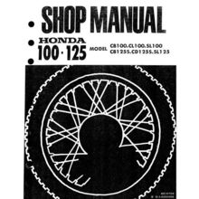 HONDA CB100 CB125S CL100 CD125S SL100 SL125 SHOP MANUAL MOTORCYCLE 101 PAGES ENG