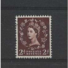 GB.SG613 2d Light Red-Brown.Phosphor Bands Unchecked.Fine Used.Jul25b