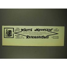 1910 White Mountain Refrigerators Ad - Chest with Chill