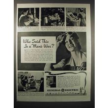 1942 General Electric Ad, Who Said This is a Man's War?