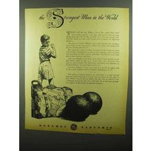 1942 General Electric Ad - Strongest Man in the World