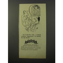 1953 Angostura Aromatic Bitters Ad - cartoon by Virgil Partch - So I told wife