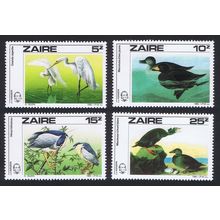 Zaire Heron Scoter Crane Birds Audubon 4v 1985 MNH SG#1238-1241 MI#906-907