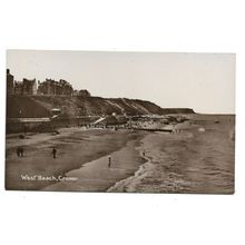 Cromer, West Beach, Norfolk, RP Postcard.