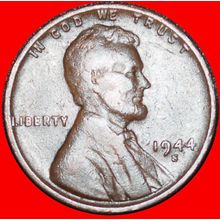WOMAN PENNY (1909-1958): USA★1 CENT 1944S LINCOLN 1809-1865★LOW START★NO RESERVE