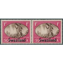 Swaziland 1945 1d brown & carmine Victory SG39 MNH pair