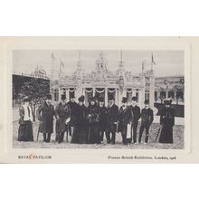 Royal Pavillion British Franco Exhibition Visitors London Antique Mint Postcard