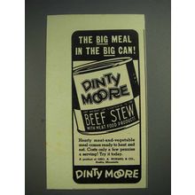 1939 Dinty Moore Beef Stew Ad - Big Meal in Big Can