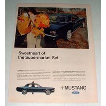1966 Ford Mustang Car Ad - Sweetheart of Supermarket