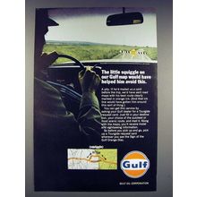 1966 Gulf Oil Ad - Squiggle On Map Would Avoid This