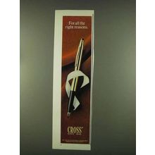 1978 Cross Pens Ad - For All The Right Reasons