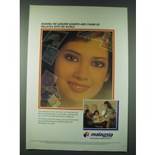 1989 Malaysia Airlines Ad - Sharing the genuine warmth and charm of Malaysia