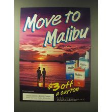 1989 Malibu cigarettes Ad