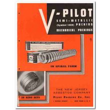 New Jersey Asbestos Company 1945 vintage catalog Pilot Packing V-Pilot