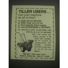 1982 Troy-Bilt Tillers Ad - Tiller Users.. Can your machine do all this?