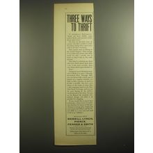 1959 Merrill Lynch Ad - Three ways to thrift