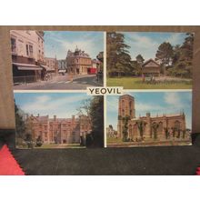 multiview, YEOVIL , Somerset. used vintage postcard pub. by J. Salmon 1978 pm =