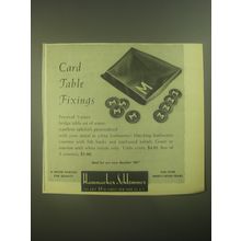 1945 Hammacher Schlemmer Bridge Table Set Ad - Card Table Fixings