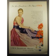 1951 Utica Beauticale Sheets Ad - She lives in Greenville (S.C.)
