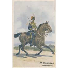 8th Hussars Gale & Polden Scottish Military Uniform Old Postcard