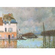 Floods At Port Marly Alfred Sisley Louvre Paris Painting Postcard