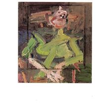 Frank Auerback Portrait Of JYM Seated Aberdeen Painting Postcard