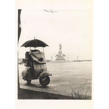 Old Motorbike Cycle in Firenze Italy Real Photo Postcard