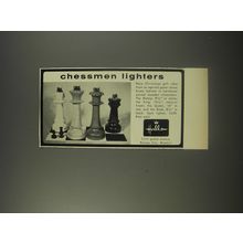 1956 Halls Cigarette Lighters Advertisement - Chessmen Lighters