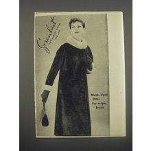 1956 Greenhut Furs Advertisement - Black, dyed otter fur origin Brazil