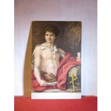 JOHN THE BAPTIST by Andrea del Sarto unused antique postcard =