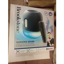 NEW!! Brookstone Spark Wireless LED Karaoke Speaker & Microphone, Bluetooth